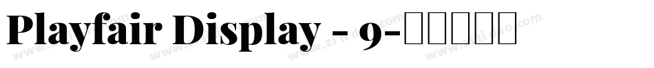 Playfair Display - 9字体转换